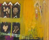 O Que Vi Pela TV Canal 22 by Gessiron Alves Franco, óleo sobre tela, offered Nov 2021