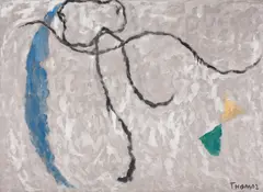 Composição by Thomaz Ianelli, técnica mista sobre tecido, offered Nov 2021