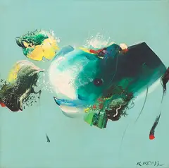 Sem Título by Kinya Ikoma, 1992, óleo sobre tela, offered Nov 2021