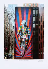 Genial é Andar de Bike by Eduardo Kobra, 2018, serigrafia em papel super white 340g (Italiano), offered Nov 2021