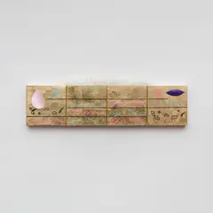 Friso Contrassexual #4 by Elle de Bernardini, 2021, folha de ouro e acrílica sobre tela, offered Nov 2021