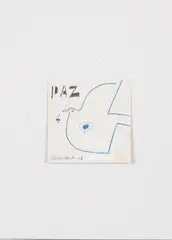 Pomba da Paz by Aldemir Martins, 1986, lápis de cor sobre papel, offered Oct 2021