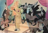 LAM, Show, 1983, técnica mista sobre papel
