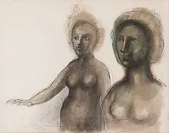 Sem Título by Marcelo Grassmann, 1975, técnica mista sobre papel, offered Oct 2021