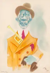 LAM, Bunk Johnson, 1997, técnica mista sobre papel