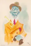 LAM, Bunk Johnson, 1997, técnica mista sobre papel