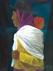 Maternidade by Harry Elsas, óleo sobre tela, offered Oct 2021