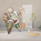 Roni Brandão, Mágico Pássaro Dourado, 1984, óleo sobre tela