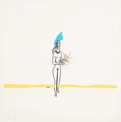 Mulher com Flores by Oscar Niemeyer, 1988, serigrafia, offered Oct 2021