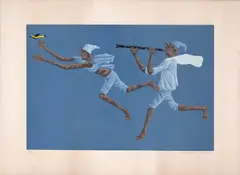 Músicos by Clóvis Graciano, 1977, gravura em metal, offered Oct 2021