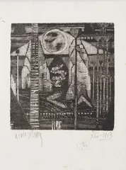 Rio by Livio Abramo, 1953, xilogravura, offered Oct 2021