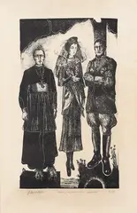 1930 - Fé, Esperança e Caridade by João Câmara, gravura em metal, offered Oct 2021