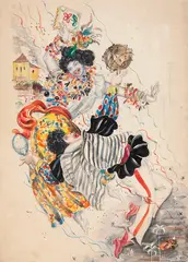 Carnaval by Paim, 1951, aquarela e grafite sobre papel, offered Oct 2021