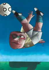 Campeão com Qualquer Uniforme by Inos Corradin, óleo sobre tela, offered Oct 2021