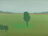 Francisco Rebolo, Paisagem com Árvore, 1975, óleo sobre tela