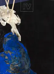 Mão sobre Atena by Sérgio Ferro, óleo sobre cartão, offered Oct 2021