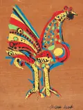 Aldemir Martins, Galo, serigrafia sobre madeira