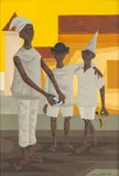 Clóvis Graciano, Meninos e Pássaros, 1968, óleo sobre tela