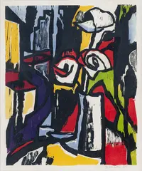 Sem Título by Aldo Bonadei, 1971, xilogravura, offered Oct 2021