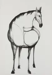 Cavalo by Aldemir Martins, nanquim sobre papel, offered Oct 2021