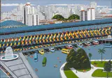 Antiga Rodoviária de São Paulo by Agostinho Batista de Freitas, 1987, óleo sobre tela, offered Oct 2021