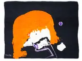 Manabu Mabe, Composição Abstrata - Vermelho - Branco - Roxo - F. Preto