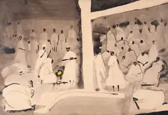 Axexé de tia Massi by Carybé, 1962, técnica mista sobre placa, offered Oct 2021