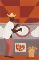 Djanira da Motta e Silva, Casa e Farinha, 1975, óleo sobre placa