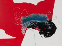 Sem Título by Manabu Mabe, 1983, técnica mista sobre papel cartão sobre chapa de aglomerado, offered Oct 2021