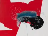 Manabu Mabe, Sem Título, 1983, técnica mista sobre papel cartão sobre chapa de aglomerado