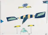 Leonilson, Sem Título, 1983, lápis de cor sobre recorte de papel colado sobre papel