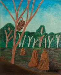 Sem Título by Amadeo Lorenzato, 1976, óleo sobre placa, offered Oct 2021