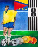 Sócrates by Aldemir Martins, 1986, óleo sobre tela, offered Oct 2021