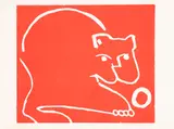 Aldemir Martins, Gato vermelho, 2003, serigrafia