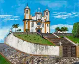 Yasuichi Kojima, Igreja Nossa Senhora do Carmo, 2014, óleo sobre tela