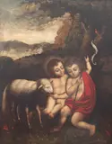 Escola Cusquenha, Jesus Cristo, São João Batista e o cordeiro de Deus