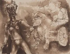 Sem Título by Marcelo Grassmann, 1965, nanquim diluído sobre papel, offered Jul 2021