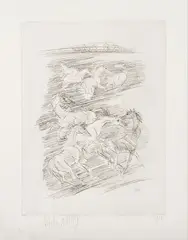 Cavalos by Livio Abramo, 1983, litogravura, offered Jul 2021