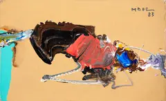 Sem Título by Manabu Mabe, 1983, óleo sobre duratex, offered Jul 2021