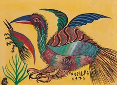 Francisco Da Silva, Pássaro, 1970, óleo sobre tela