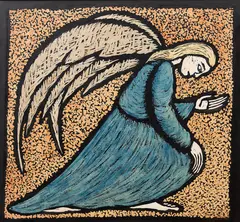 Raimundo de Oliveira, Anjo, 1958, técnica mista sobre papel