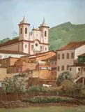 Jorge Mori, Ouro Preto, óleo sobre madeira