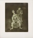 Clóvis Graciano, Casal, 1974, litogravura
