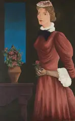 Retrato de Senhora by Clóvis Graciano, 1956, óleo sobre tela, offered Jul 2021