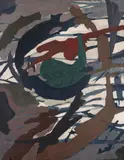 Leopoldo Raimo, Abstrato, 1958, óleo sobre tela