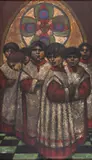 Angel Cestac, Los Monagillos, 1983, óleo sobre tela