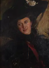 Angelo Cantù, Figura Feminina, óleo sobre placa