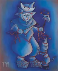 Ferocidade e Domínio - Série "Quando o Circo chegou à Cidade" by Dárcio Lima, óleo sobre tela, offered Jul 2021