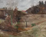 Toledo Piza, Paisagem, óleo sobre tela colado em placa