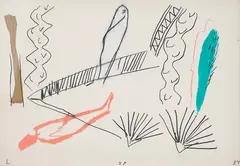 Sem Título by Leonilson, 1984, lápis de cor sobre papel, offered Jul 2021